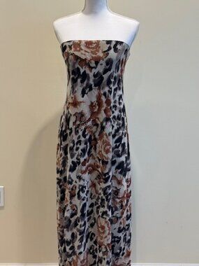 Nicole Miller New York Strapless Mesh Maxi Dress Size XL